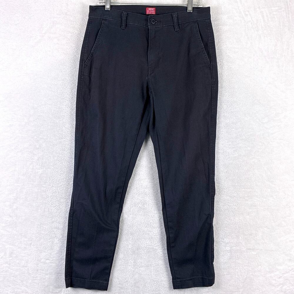 Levis XX Chino Pants Mens 31x30 Black Relaxed Taper Classic Preppy Y2K